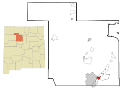 Sandoval County New Mexico Incorporated and Unincorporated areas Bernalillo Highlighted